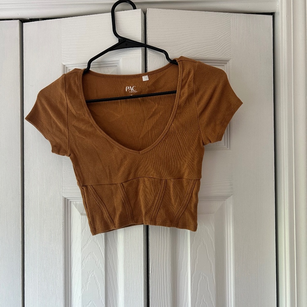 Pacsun Brown Crop Top